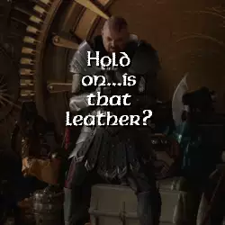 Hold on...is that leather? meme