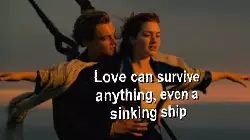 Love can survive anything, even a sinking ship meme