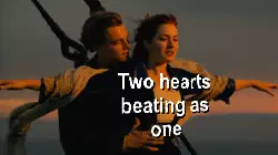 Two hearts beating as one meme