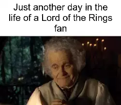 Just another day in the life of a Lord of the Rings fan meme
