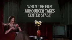 When the film announcer takes center stage! meme