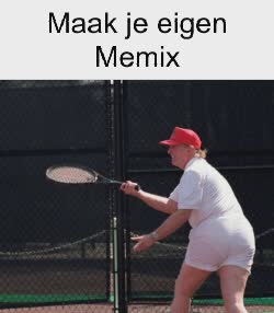 Donald Trump Playing Tennis 