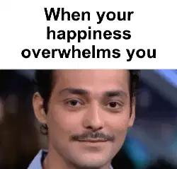 When your happiness overwhelms you meme