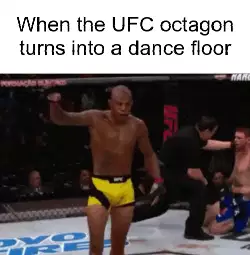 When the UFC octagon turns into a dance floor meme