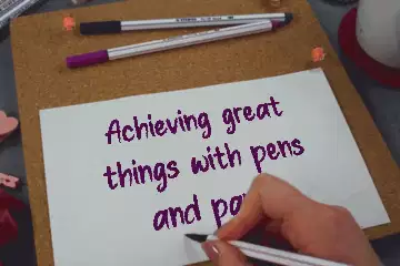 Achieving great things with pens and paper meme