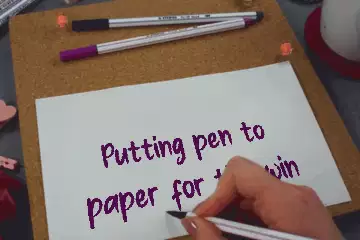 Putting pen to paper for the win meme