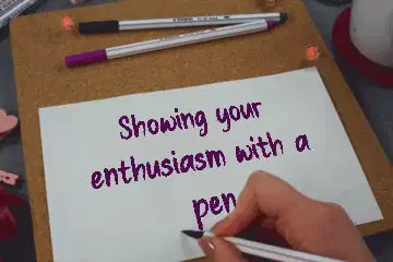 Showing your enthusiasm with a pen meme