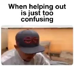 When helping out is just too confusing meme
