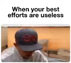 When your best efforts are useless meme