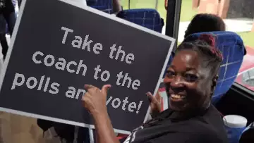 Take the coach to the polls and vote! meme