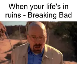 When your life's in ruins - Breaking Bad meme