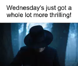 Wednesday's just got a whole lot more thrilling! meme