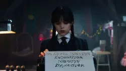 Wednesday Addams: Wednesday Addams, ready to tackle any horror or drama with her typewriter meme