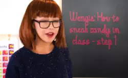 Wengie: How to sneak candy in class - step 1 meme
