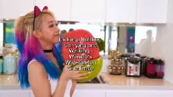 Licking, Holding, Carrying and Walking - Wengie's Watermelon Challenge meme