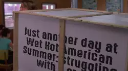 Just another day at Wet Hot American Summer: struggling with a crate meme