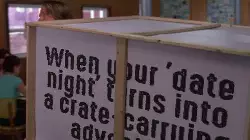 When your 'date night' turns into a crate-carrying adventure meme