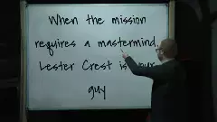 When the mission requires a mastermind, Lester Crest is your guy meme