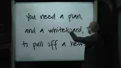 You need a plan, and a whiteboard, to pull off a heist meme