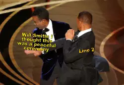 Will Smith: I thought this was a peaceful ceremony meme