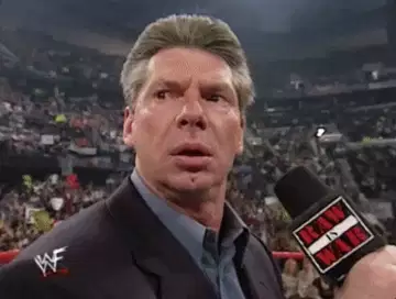When Vince McMahon takes the mic, you know something special is about to happen meme