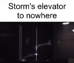 Storm's elevator to nowhere meme