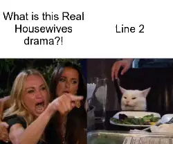 What is this Real Housewives drama?! meme