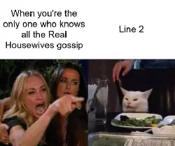 When you're the only one who knows all the Real Housewives gossip meme