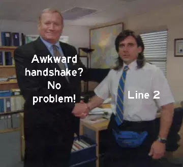 Awkward handshake? No problem! meme