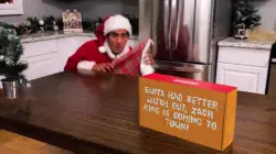 Santa had better watch out, Zach King is coming to town! meme