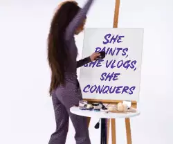 She paints, she vlogs, she conquers meme