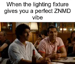 When the lighting fixture gives you a perfect ZNMD vibe meme