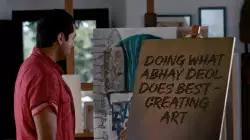 Doing what Abhay Deol does best - creating art meme